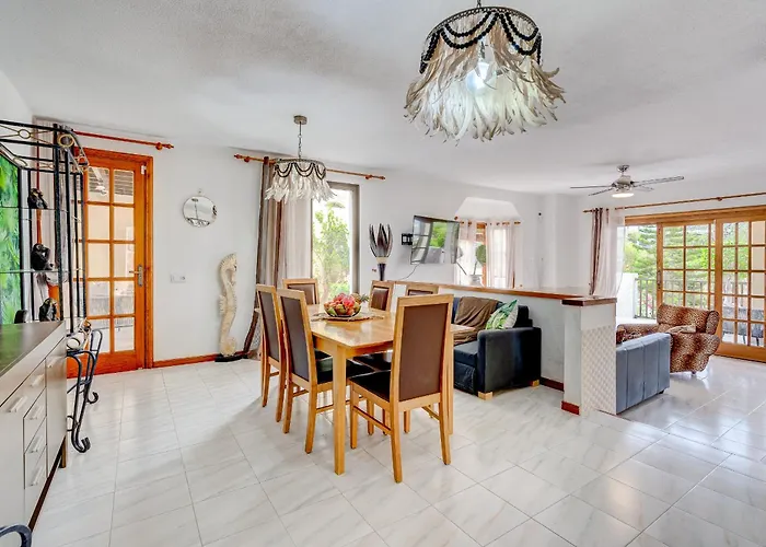 Villa Natali ,luxury 3-levels Large On Tenerife, Ocean View, Private Poo L& Barbecue Area